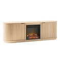 thumbnail image 3 of Walker Edison Modern Reeded 70” Fireplace TV Stand - Coastal Oak, 3 of 12