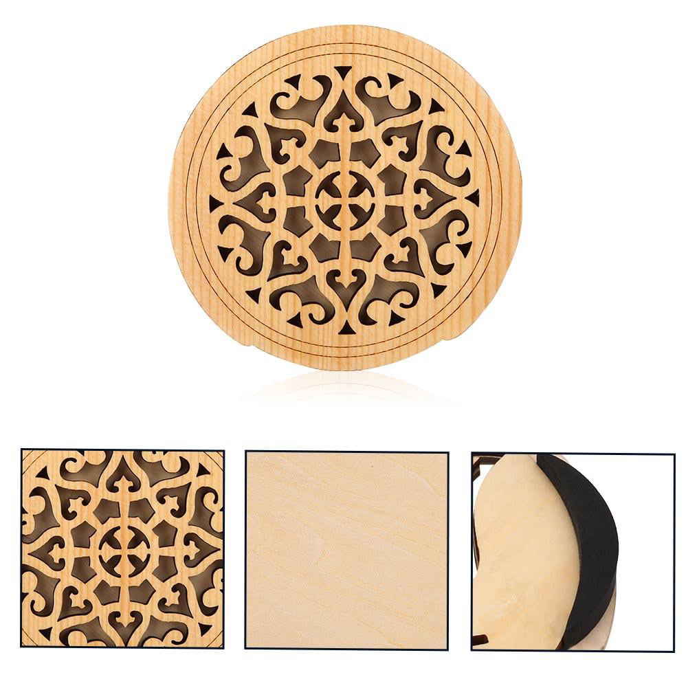 MUPOO Wooden Guitar Soundhole Sound Hole Cover Guitar Block Protector for Acoustic Classic Guitar 41 Inch 
