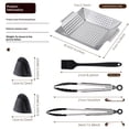 thumbnail image 2 of Grill Basket, Stainless Steel Grilling Basket, BBQ Grill Basket Wok for Vegetable, Kabobs, Shrimps, Heavy Duty Stainless Steel Grilling Accessories for All Grills, Dishwasher Safe, 2 of 5