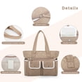 thumbnail image 4 of GYNKY Tote Bag for Woman, Large Capacity Gym Bag Waterproof Puffer Shoulder Work Bag with Multiple Compartments, Grayish Brown, 4 of 8