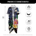thumbnail image 6 of HELLHERO Polyester Long Kimono Swimsuit Cover Up for Casual Outfit Lightweight Free Size Bathing Suit Cover Up Floral, 6 of 6