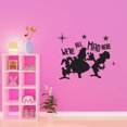 thumbnail image 3 of We're All Mad Here Cute Cartoon Characters Silhouette Quote Decal Wall Art Sticker Designs Vinyl Stickers For Home House Walls Rooms Windows Bedroom Decoration Size (12x12 inch), 3 of 3