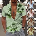 thumbnail image 6 of Aloohaidyvio men's shirts on for 6$,Men Beach Print Turndown Short Sleeve Shirt Blouse,Hawaiian Shirt for Men, 6 of 6