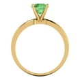 thumbnail image 4 of Solitaire Engagement Ring for Women - 1ct Simulated Green Diamond in 14K Yellow Gold Promise Ring, 4 of 6