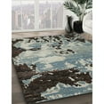 thumbnail image 3 of Ahgly Company Machine Washable Indoor Rectangle Contemporary Dark Goldray Area Rugs, 4' x 6', 3 of 7