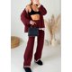 thumbnail image 3 of Conjunto Coordinado PRETTYGARDEN Rojo Vino M Pijama de 2 Piezas, 3 of 8