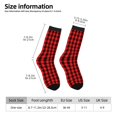 thumbnail image 2 of Honeii Retro red and Black Houndstooth Print Adult Socks,Crew Socks,Casual Calf Socks,Daily Wear Socks for Men & Women, Perfect for Sports, Casual and Everyday Use, 2 of 6