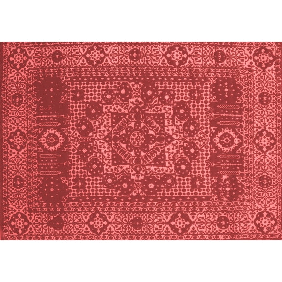 Ahgly Company Indoor Rectangle Persian Red Bohemian Area Rugs, 5' x 7'