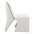 thumbnail image 2 of Novo Accent Chair Ivory Accent Chair, Modern Style, Electroplated stainless steel leg, Plywood, Indoor Living, 2 of 5