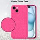 thumbnail image 5 of Funda de teléfono MZELQ para iPhone 15 de silicona a prueba de golpes, color rosa intenso, 5 of 5