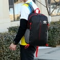 thumbnail image 1 of Mochila plegable de senderismo | Mochila ligera y plegable de 220 g | Nailon 30D resistente al agua y al desgarro | Bolsa de viaje, camping, escuela, compras, con múltiples bolsillos, 1 of 4