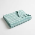 thumbnail image 3 of Mainstays Basic Striped Bath Towel, Soft 100% Cotton and Highly Absorbent Bath Towel, Aqua, 3 of 5