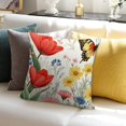 thumbnail image 7 of Pioneer Flower And Butterfly Pillow Covers,Pioneer Flower And Butterfly Throw Pillow Covers 18"×18" ,Living Room Sofa Couch Pillow Covers,Decorative Pillow Covers, 7 of 7