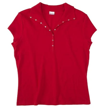 No Boundaries - Juniors' Plus Ribbed Snap Polo