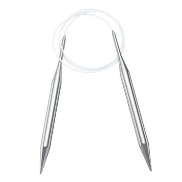Uxcell Size US 15 (10mm) Knitting Needles Circular Needle 40 Inch(100cm) Round Metal Stainless Steel Needle