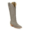 thumbnail image 2 of Tony Lama Womens Liz Embroidered Suede Snip Toe Cowboy  Tall Boots, 2 of 5