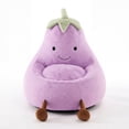 thumbnail image 4 of edx Bean Bag Chair for Kids, Soft Faux Rabbit Fur Fabric, Removable Washable Cover, Eggplant Lazy Chair for Bedroom Living Room, 24 Inch, Purple, 4 of 5
