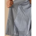 thumbnail image 5 of INSPIRE CHIC Women's Notched Lapel One Button Long Sleeve Jacket S Grey, 5 of 6