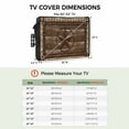 thumbnail image 3 of Outdoor TV Cover 52 to 55 Inches, Country Star Farmhouse Texas Star Retro Wood Grain Waterproof and Weatherproof TV Cover with Remote Control Pocket, Flat Screen TV Cover Protector for Outside TV, 3 of 6