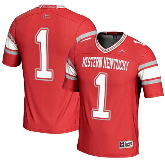 Men's GameDay Greats #1 Red Western Kentucky Hilltoppers Endzone Football Jersey