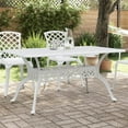 thumbnail image 1 of vidaXL Garden Table White 150x90x72 cm Cast Aluminium, 1 of 5