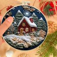thumbnail image 4 of 100Fens Christmas Forest Snow House Hand Embroidery Diy Handmades Fabric Material Kit Creatives Needlework Embroidery, 4 of 4