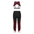thumbnail image 4 of DPOIS Kids Girls Gymnastic Dance Outfit Crop Tops with Athletic Leggings Workout Activewear Red 14, 4 of 7