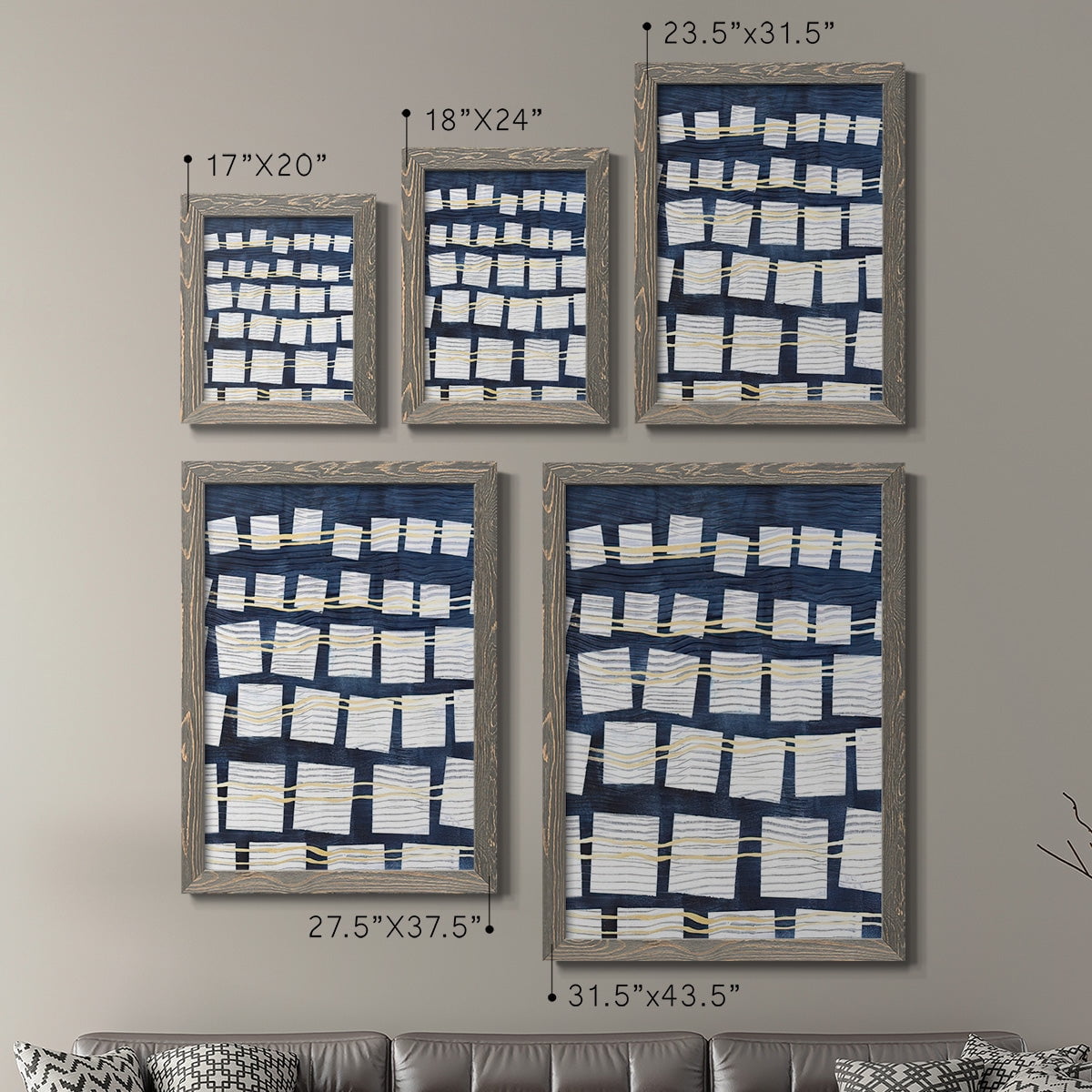 Networks III - Premium Framed Canvas 2 Piece Set - Ready to Hang