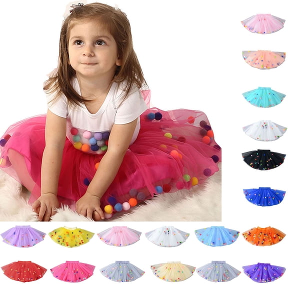 Fozruso Tutu Skirt for Girls, Layered Tulle Ballet Princess Birthday Tutu Skirt Girls Dance Party Performance Carnival Skirts(Gray)