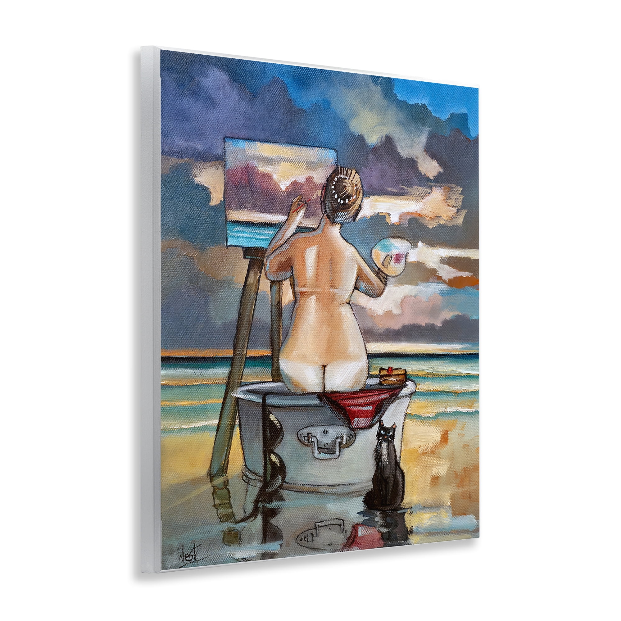 Stupell Industries Painting Up A Storm Wall Plaque Art, design by Ronald West