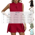 thumbnail image 3 of Rompers for Women Sleeveless High Neck Mini Romper Dresses Split Front Tunic Overlay Short Jumpsuits Elegant formal office Outfits Black, 3 of 7