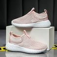 thumbnail image 2 of Children Sports Shoes Kids Mesh Sneakers Breathable Lightweight Comfortable Athletic Footwear for Everyday Running Walking Outdoor Play,Color:Pink,Size:33, 2 of 7