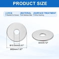 thumbnail image 2 of 2 Pcs M10 304 Acier Inoxydable Rondelles Plates 13mm ID 50mm OD 3mm Épais, 2 of 6