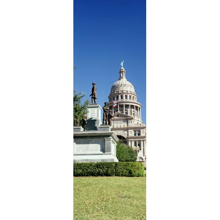 Statue with a government building in the background Confederate Soldiers Memorial Texas State Capitol Austin Texas USA Canvas Art - Panoramic Images (36 x 12)