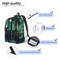 thumbnail image 3 of Disketp Mystical Black Cat Fireflies Canvas Backpack Lightweight Travel Daypack Student Rucksack Laptop Backpack-Small, 3 of 5