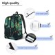 thumbnail image 3 of Disketp Mystical Black Cat Fireflies print Canvas Backpack Lightweight Travel Daypack Student Rucksack Laptop Backpack-Medium, 3 of 5