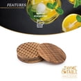 thumbnail image 5 of Thyme & Table Acacia Wood Coasters, 4-Piece Set, Brown, 5 of 6