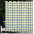 thumbnail image 3 of Ambesonne Plaid Shower Curtain, Lumberjack Buffalo Check Grid, 69"Wx84"L, Cream and Sea Blue, 3 of 4