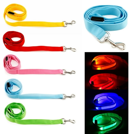 Hemp Dog Collar - LED Glow Collar Dog Pet Flashing Light Night Safety Adjustable Leash Nylon Collar