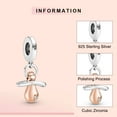 thumbnail image 2 of 925 Sterling Silver Charm for Bracelets Baby Pacifier Dangle Charm Women Bracelet Charm, 2 of 6
