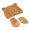 caramel colour, variant on Baby Anti-Scratching Cotton Gloves Infant Hat Set Face Protective Scratch Mittens Breathable Warm Baby Bonnet
