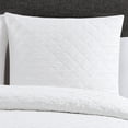 thumbnail image 2 of Echelon Home Quilted Washed Belgian Linen Euro Shams (Set of 2) Khaki, 2 of 5
