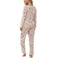 thumbnail image 3 of Anygrew Women's Pajamas Set Long Sleeve Shirts and Long Pants 2 Piece Pjs Sleepwear with Pockets, 3 of 8