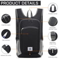 thumbnail image 4 of Hiking Backpack 15L Small Daypack Lightweight Packable Travel Foldable Water Resistan for Women Men, 4 of 6