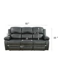 thumbnail image 2 of Bonded Leather Living Room Furniture Set Reclining Sofa Set Loveseat Furniture Sets in Living Room Sofa Recliners (Loveseat, Black), 2 of 13