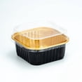 thumbnail image 4 of Cozeii Mini Square Cake Pans with Lids, 3.5 Inch Aluminum Foil Pans Disposable Cake Pans for Party Picnics Muffins Cupcakes (Black）, 4 of 6