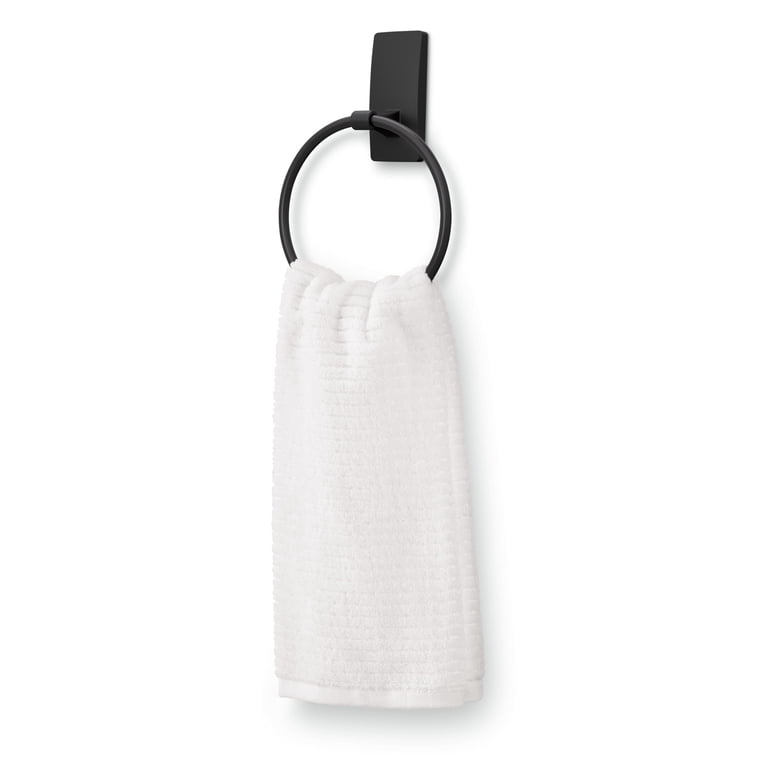 Command Matte Black Adhesive Towel Ring photo 5