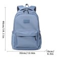 thumbnail image 2 of Hovilon Water Resistant Student Backpack, 14-Inch Laptop Compartment Daypack, Lightweight 470g Polyester Blend School Bookbag, Multi-Compartment Casual Daily Bag for College Campus Travel, Blue, 2 of 7