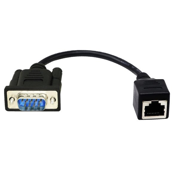 DB9 RS232 to RJ45 Extenders DB9 9Pin Port Female Male to RJ45 CAT5 Ethernets Extend Adapters Communication Cable 15cm