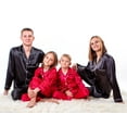 thumbnail image 3 of TAIAOJING Men Satin Silk Pajamas Set Satin Pajamas PJ's Solid Family Matching Sleepwear Nightwear Loungewear Pants Outfits Set, 3 of 9